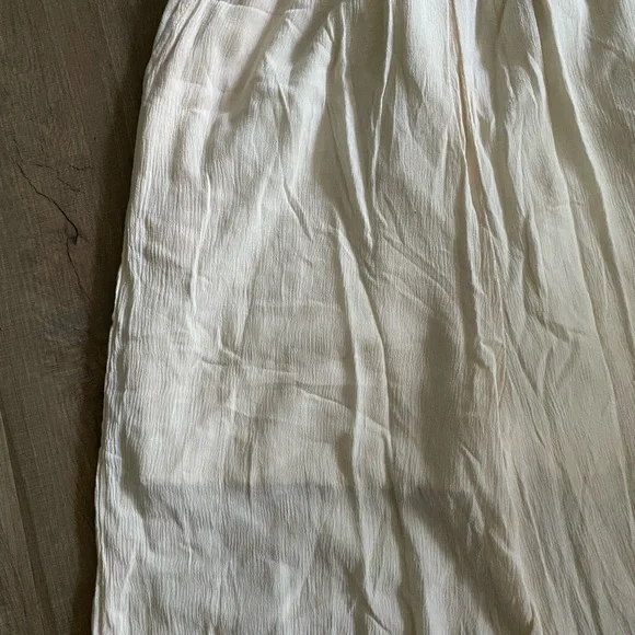 NWOT Cream Smocked, Wide-Leg Jumpsuit - Picture 7 of 8